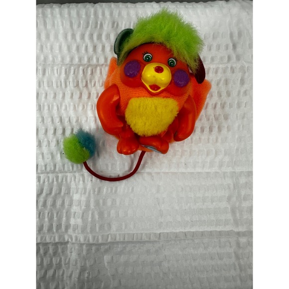Vintage 1986 Mattel Pocket Popples Puzzle Orange Mini Stuffed‎ Animal Plush toy - Picture 1 of 9